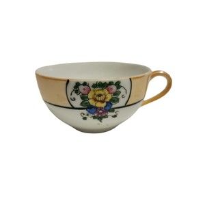 Antique 1921-1924 Noritake Morimura Made in Japan Tea Cup White Cream Floral